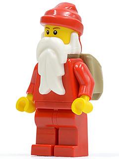 LEGO Minifigure-Santa, Red Legs with Red Hips, Backpack-Holiday / Christmas-HOL034-Creative Brick Builders